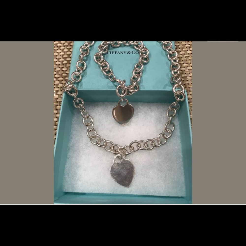 Tiffany silver necklace and bracelet